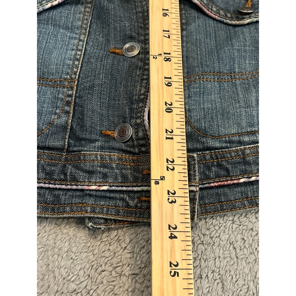 U.S. Polo Assn. Jeans Co Jean Jacket Womens Medium Trucker Blue Denim Pockets - Picture 4 of 6